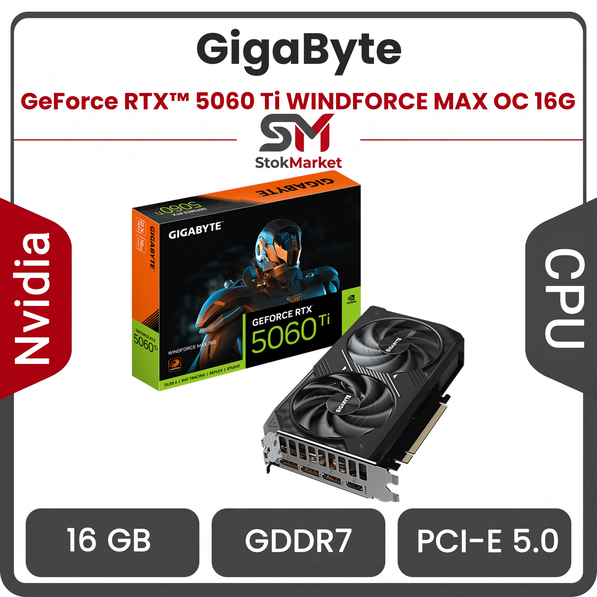 ce6c3ad5-2f8c-4bb5-b2ded-2f55b8647145b1 کارت گرافیک گیگابایت مدل GeForce RTX™ 5060 Ti WINDFORCE MAX OC 16G - تصویر 1