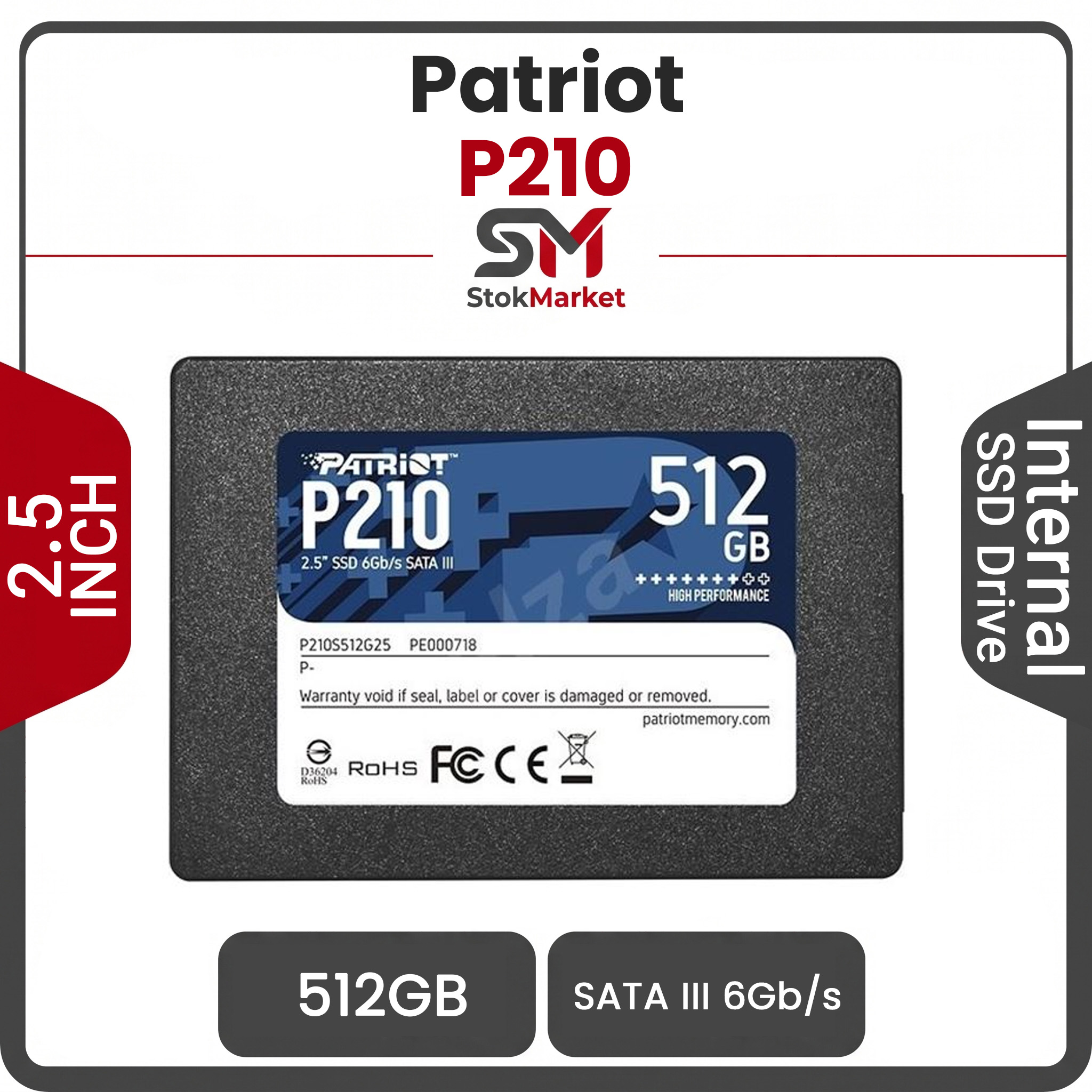 de21-4e7dbfe73 حافظه اس اس دی پاتریوت پی 210 ظرفیت 512 گیگابایت - تصویر 1