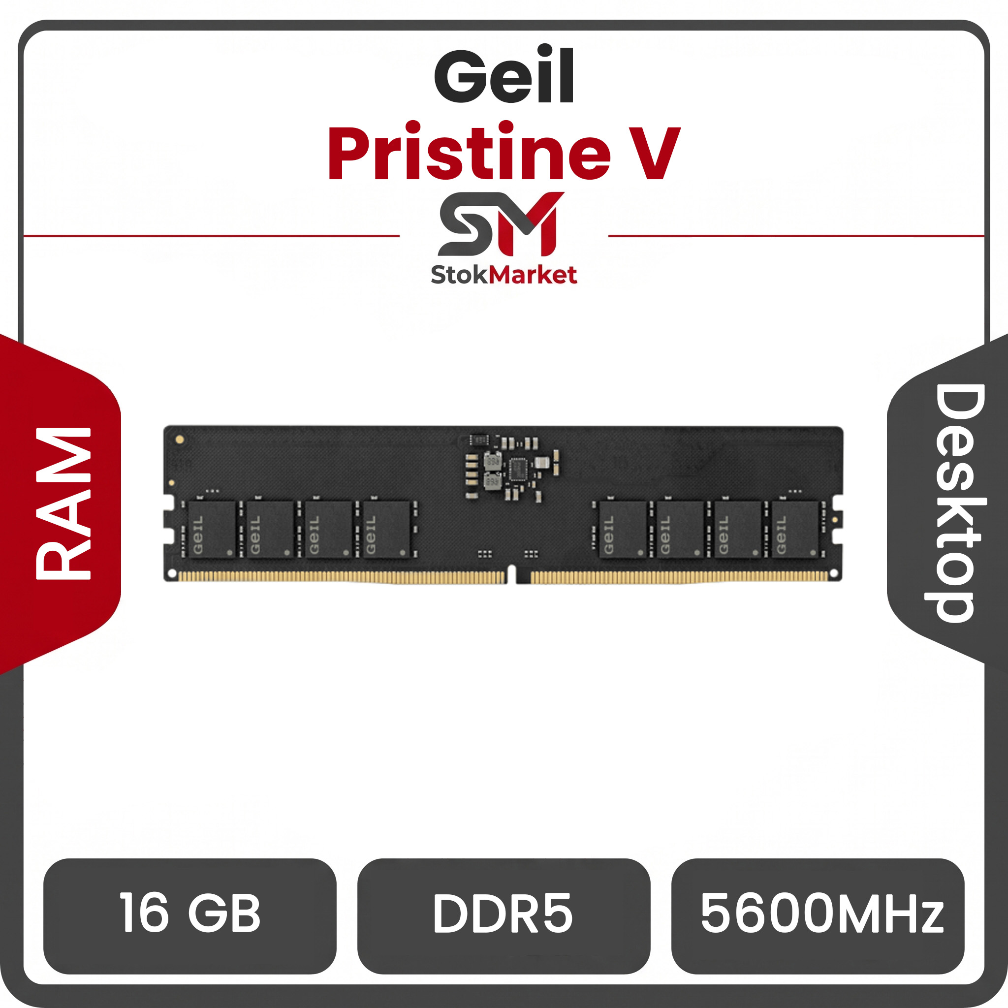 dup-6dc71079-2d10-4382-9c23-7b909c-240413185414 رم دسکتاپ تک کاناله گیل Pristine V ظرفیت 16 گیگابایت 5600 مگاهرتز - تصویر 1